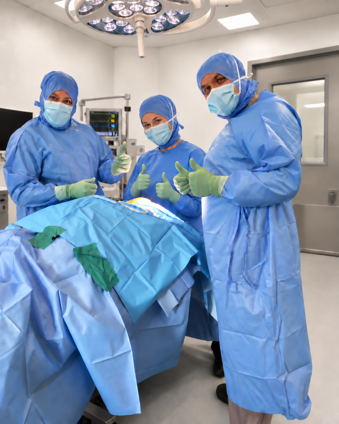 Veterinary orthopaedic surgical team working together in theatre